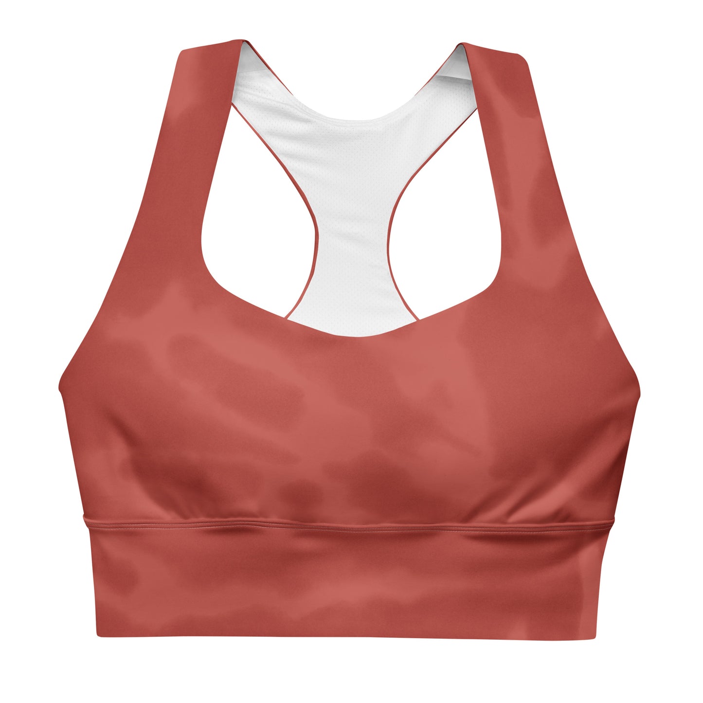 Longline Sports Bra Red