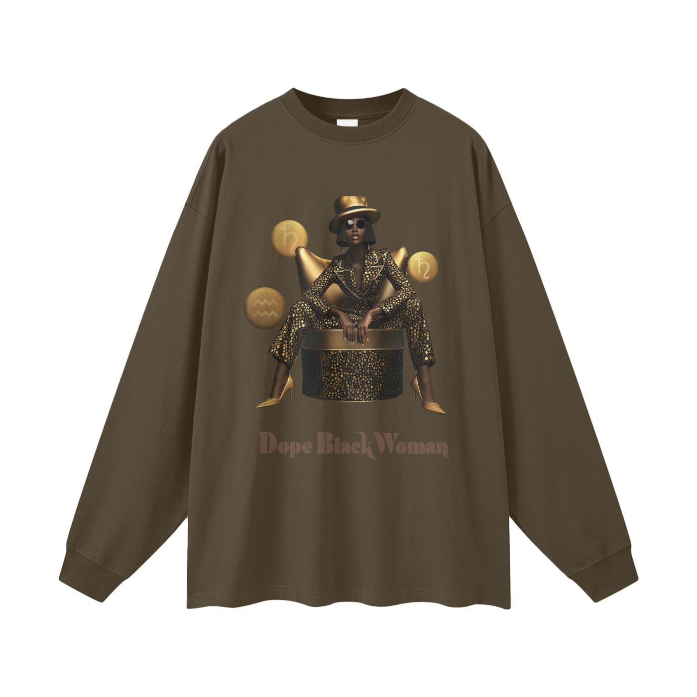 DBW Cotton Long Sleeve Tee - Chocolate