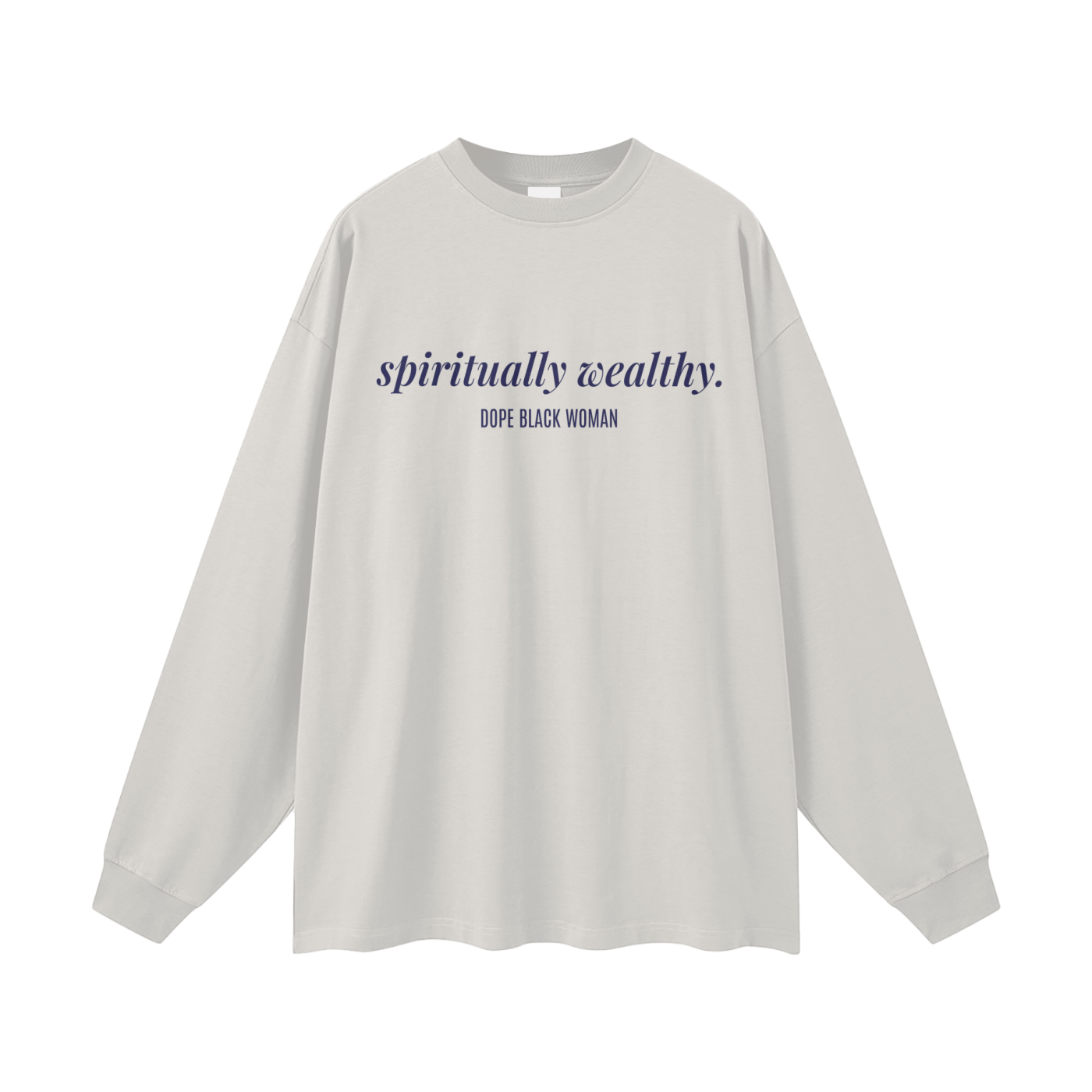 SW Affirmation Long Sleeve Cotton Tee - Grey