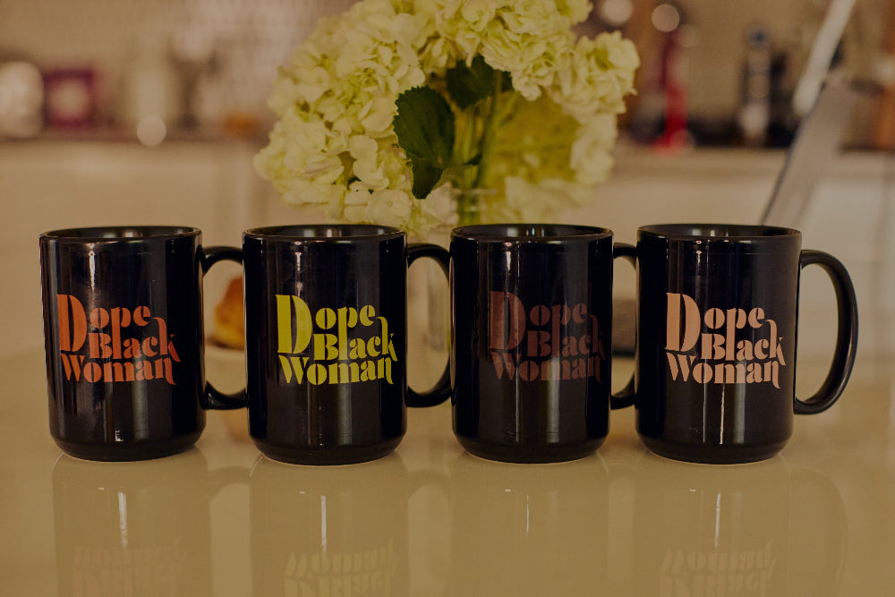 DBW Black Glossy Mug Salmon