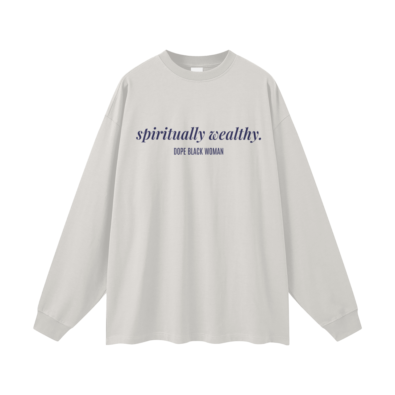 SW Affirmation Long Sleeve Cotton Tee - Grey
