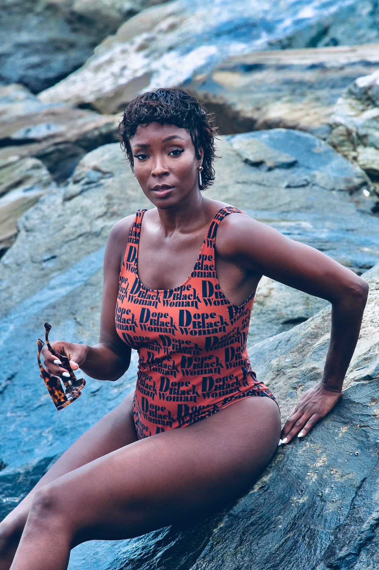 DBW One-Piece Swimsuit Chocolate Brick