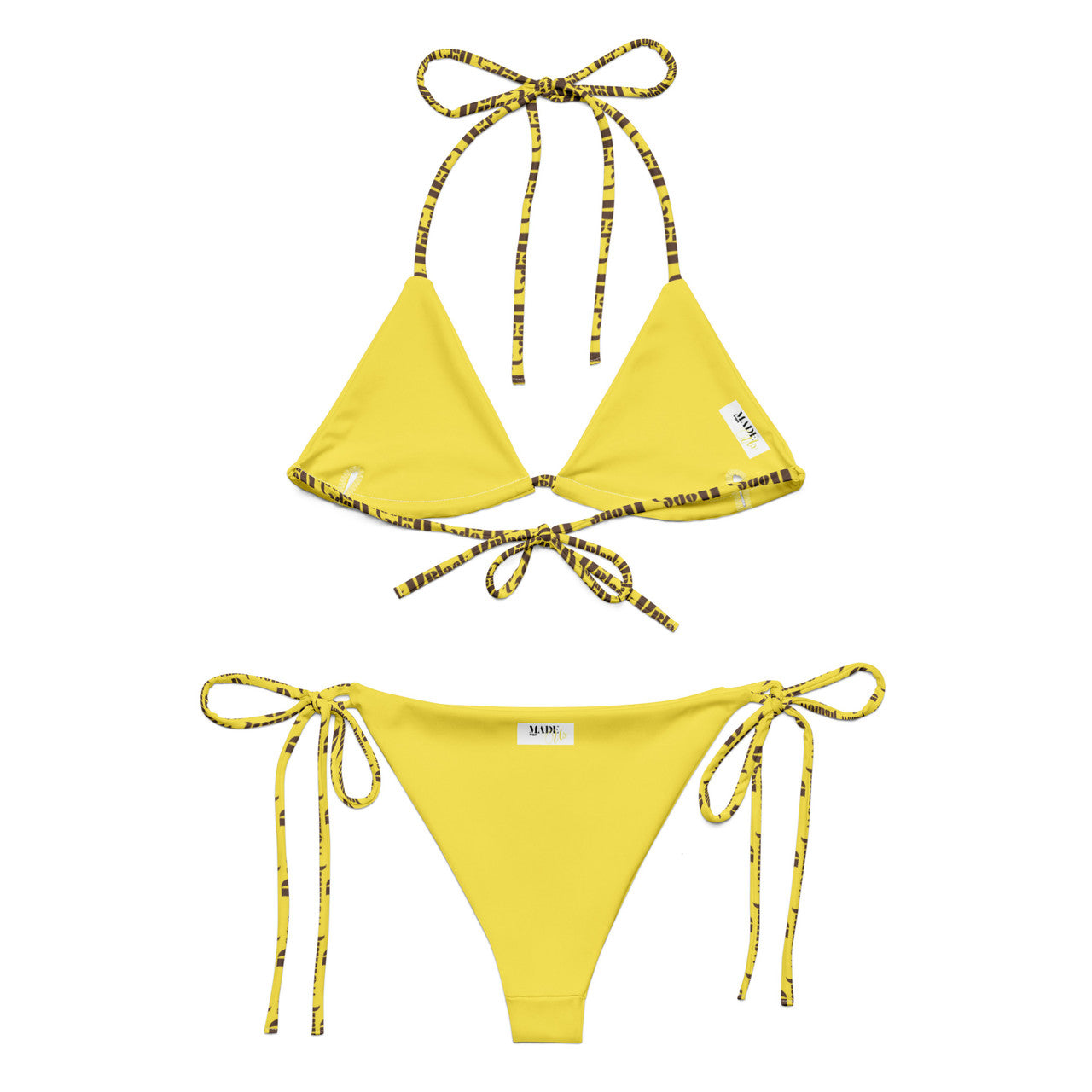 Recycled String Bikini yellow