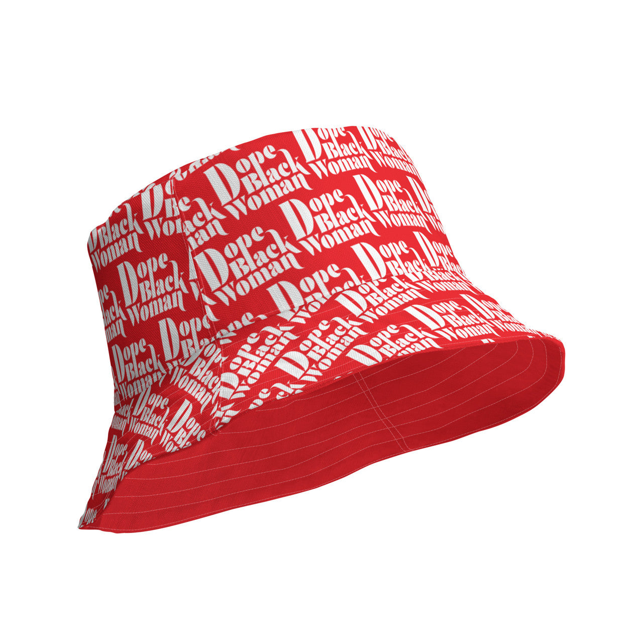 Reversible Bucket Hat Cherry Red