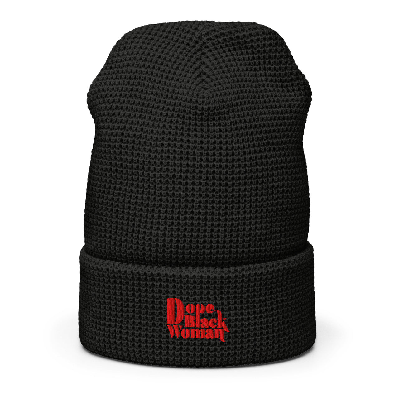 DBW Waffle Beanie Black