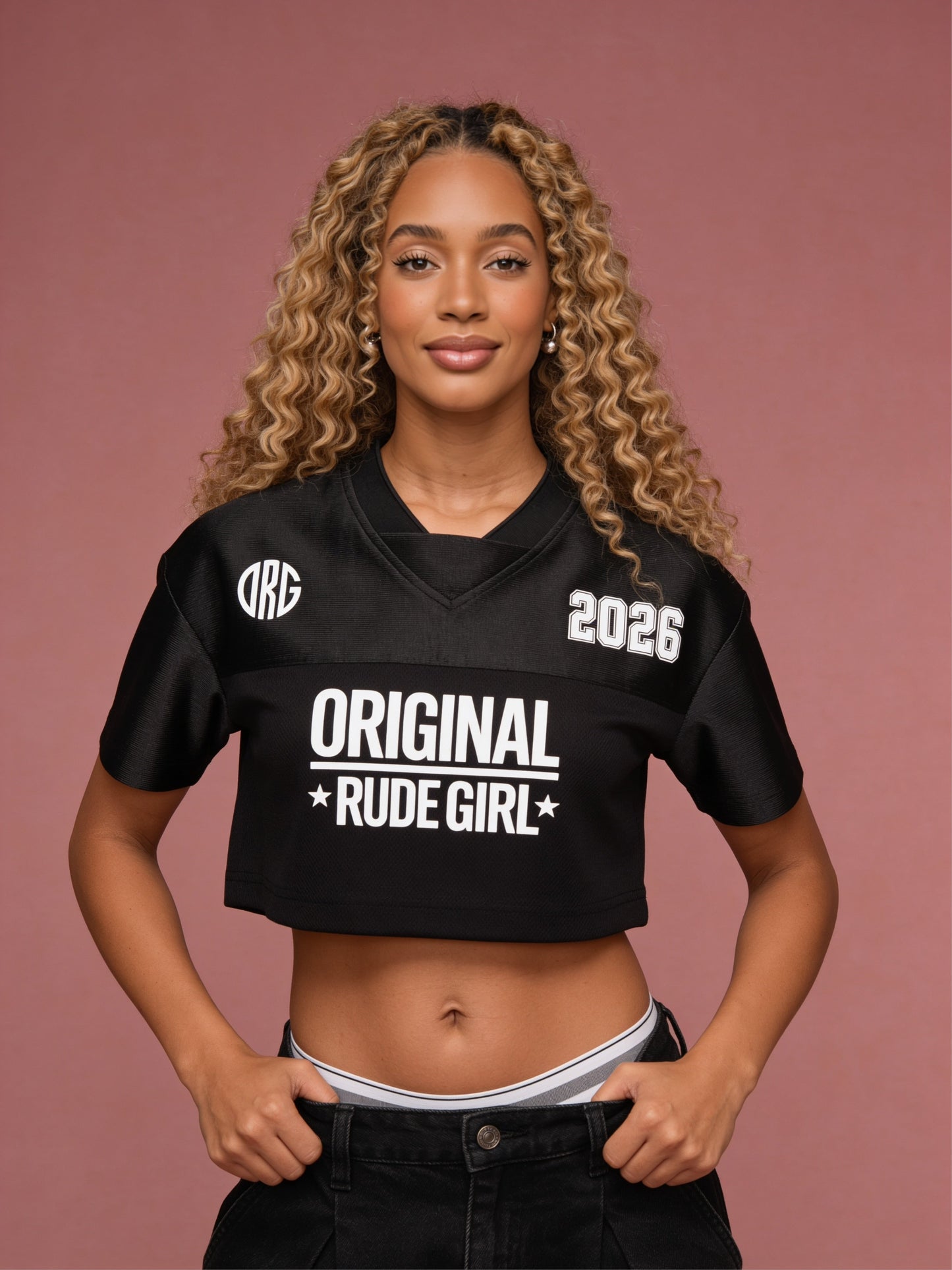 ORG Cropped V-Neck Jersey