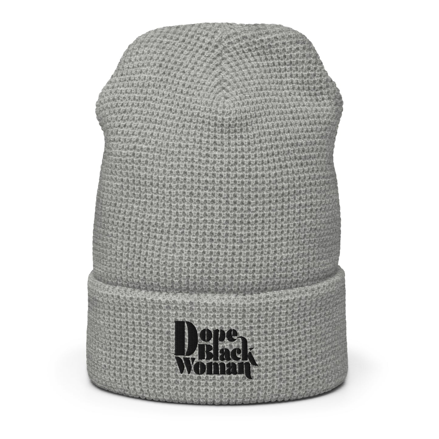 DBW Waffle Beanie Flower Grey