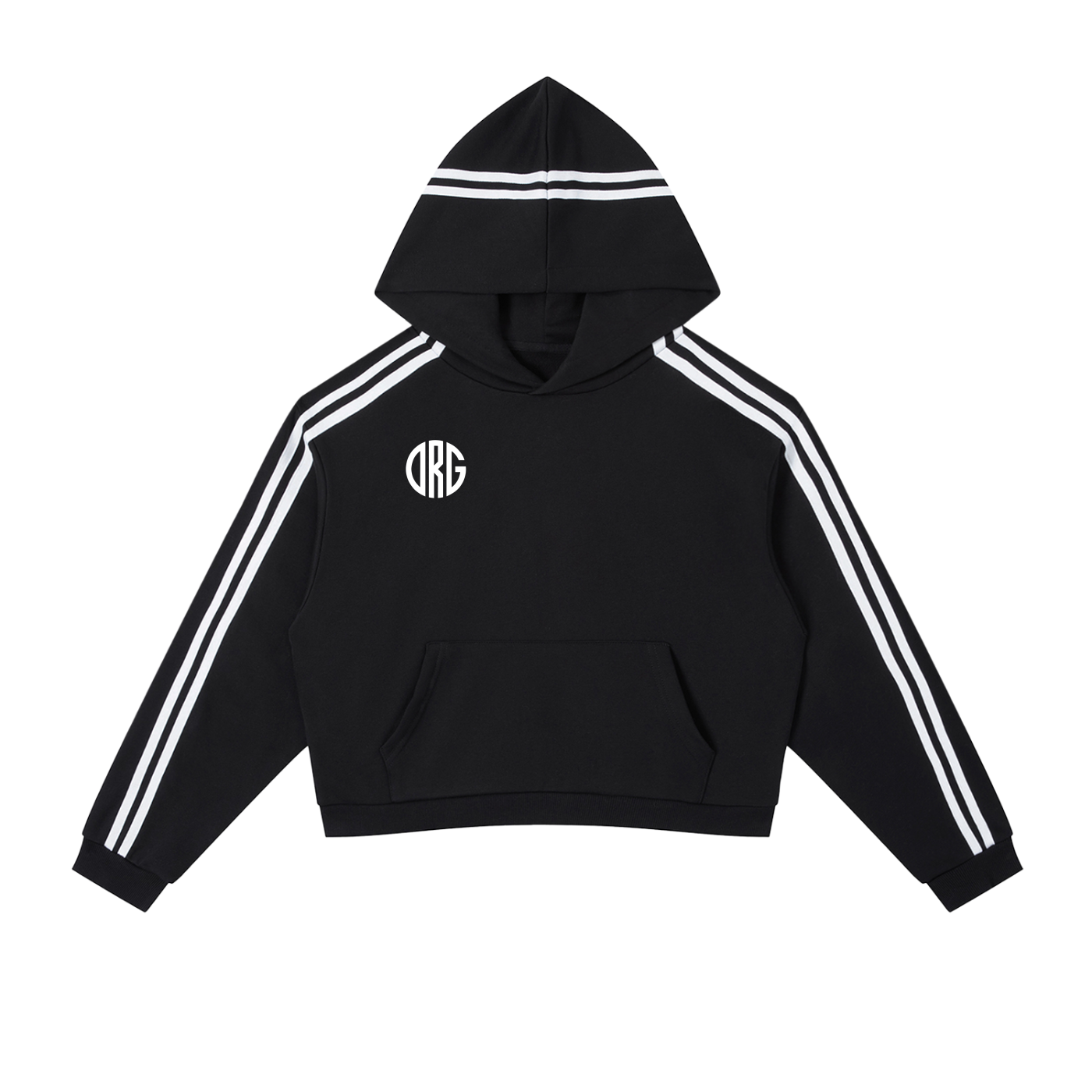 ORG  Side Stripe Cropped Hoodie