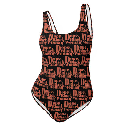 DBW One-Piece Swimsuit Black / Orange