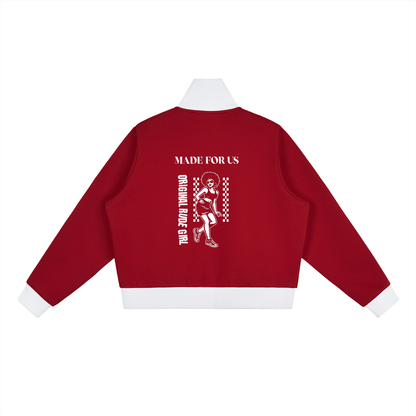 ORG Striped Crop Track Jacket