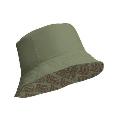 Reversible Bucket Hat Sage / Chocolate
