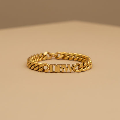 18K Gold DBW Chain Bracelet