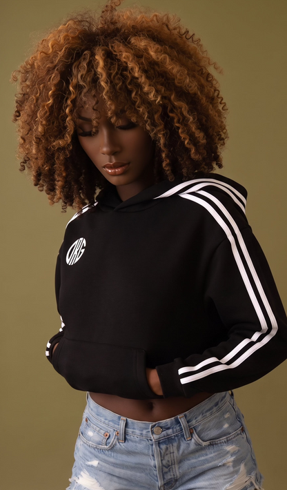 ORG  Side Stripe Cropped Hoodie