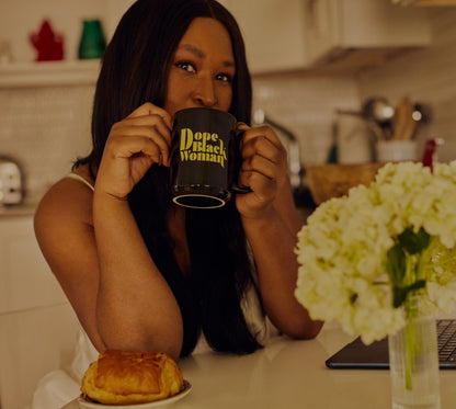 DBW Black Glossy Mug Lemon