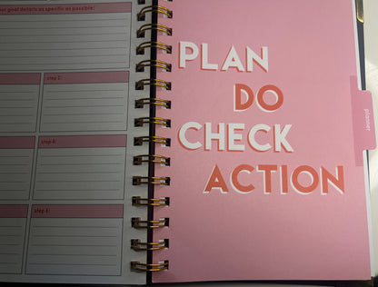 Plan Do Check Action Note book 
