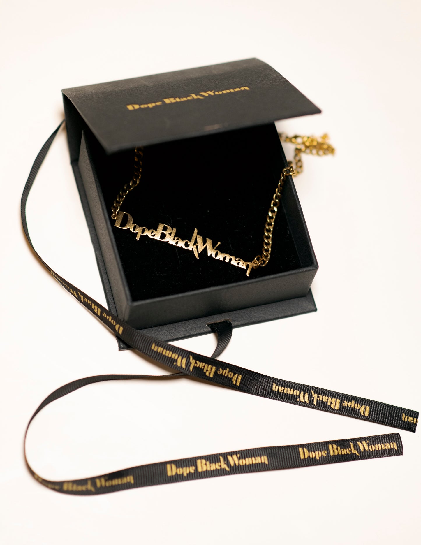 18K Gold Signature Statement Chain Necklace - Dope Black Woman