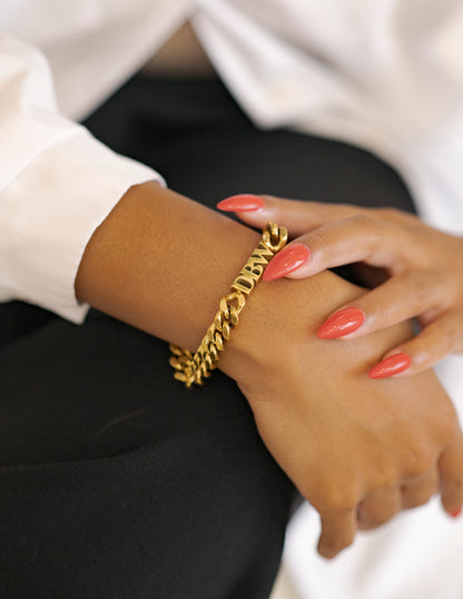 18K Gold DBW Chain Bracelet