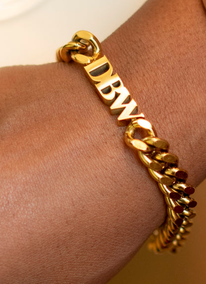 18K Gold DBW Chain Bracelet