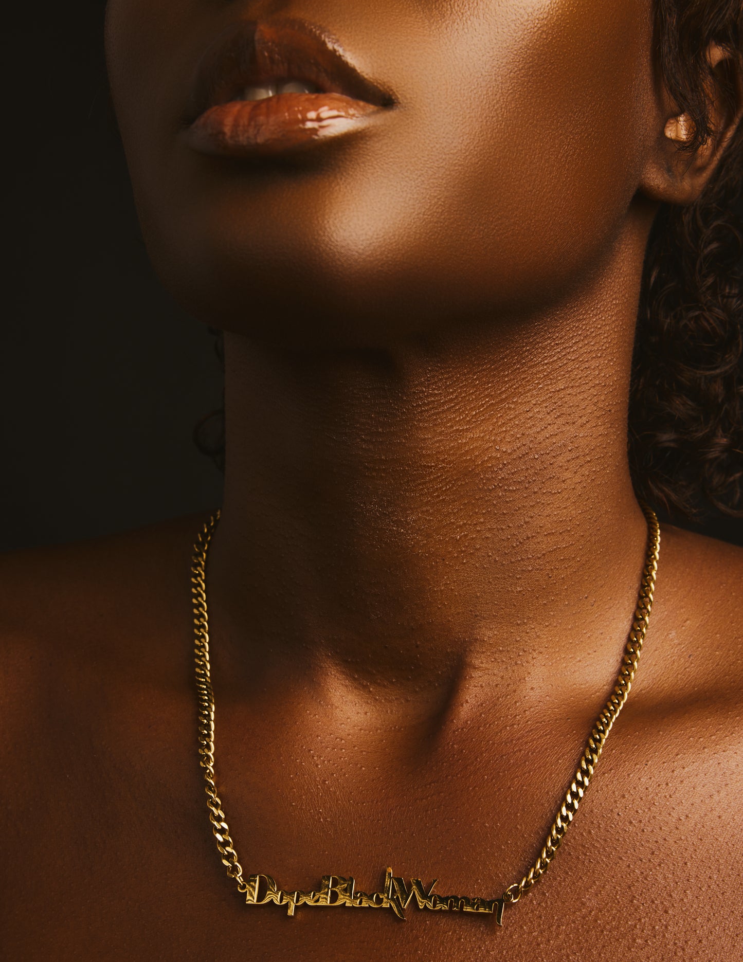 18K Gold Signature Statement Chain Necklace - Dope Black Woman