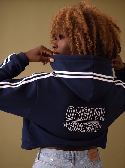 ORG  Side Stripe Cropped Hoodie
