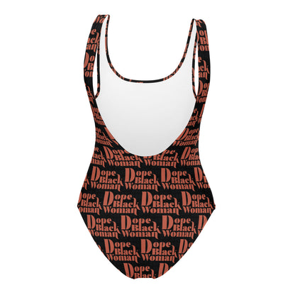 DBW One-Piece Swimsuit Black / Orange