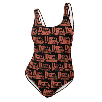 DBW One-Piece Swimsuit Black / Orange