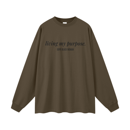 LMP Affirmation Cotton Long Sleeve Tee -Chocolate
