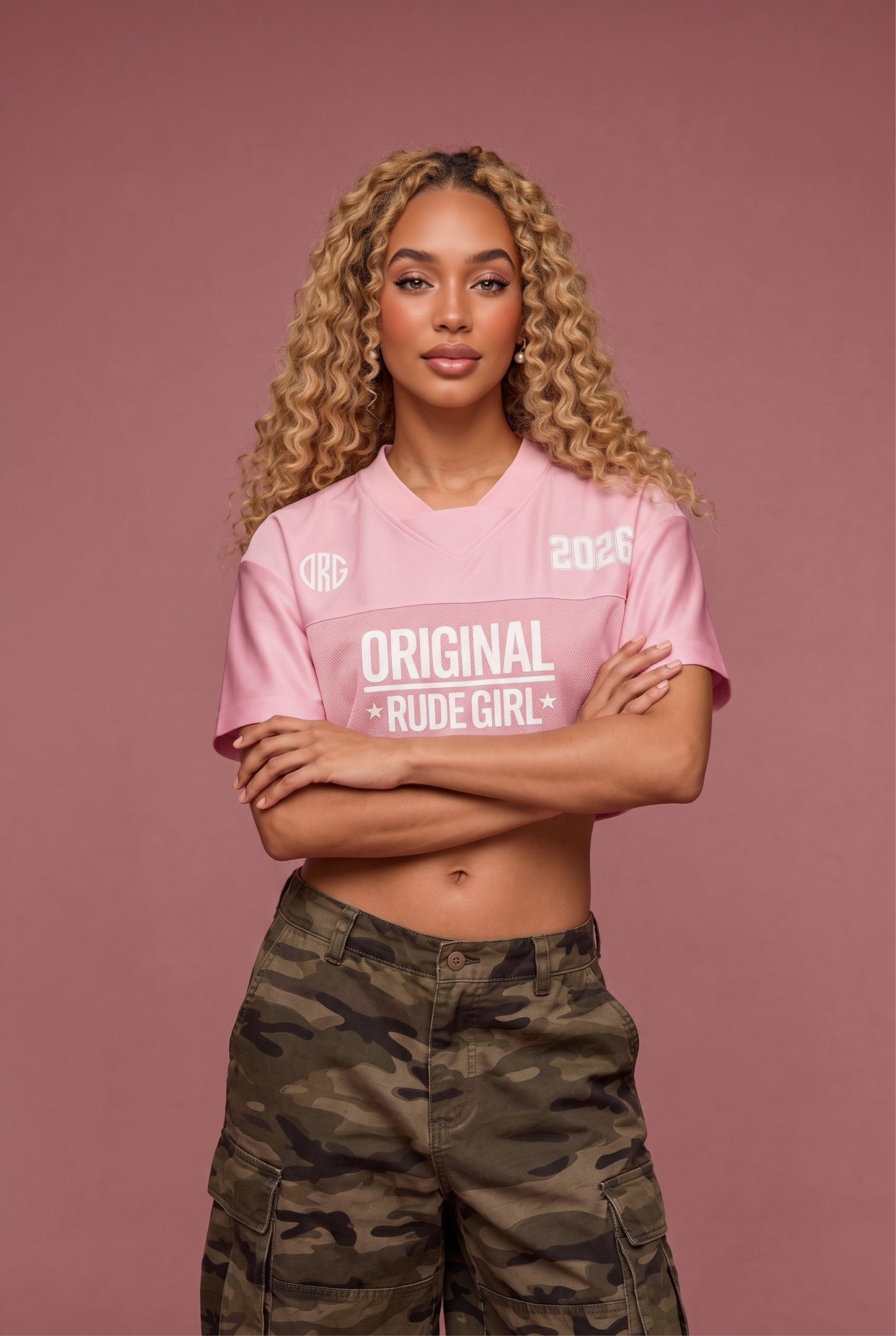 ORG Cropped V-Neck Jersey