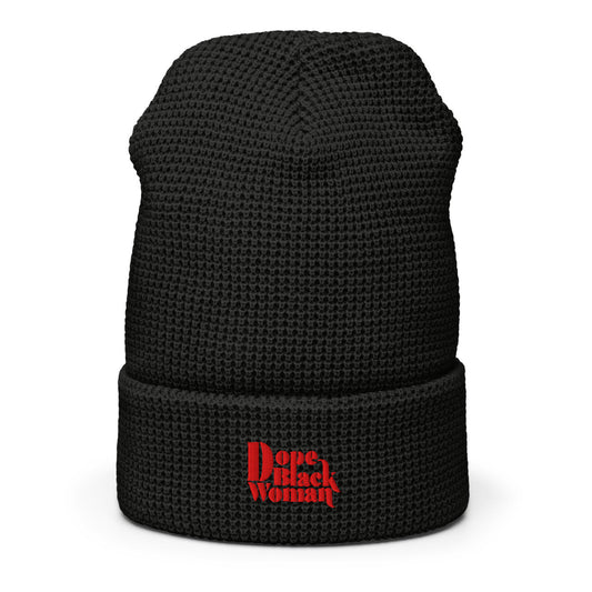 DBW Waffle Beanie Black