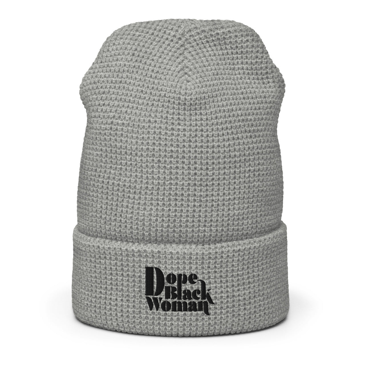 DBW Waffle Beanie Flower Grey